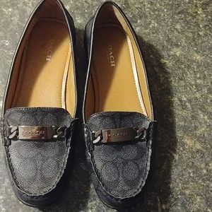 COACH Loafers - Size 7.5 - Black and Gray